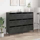  Komoda crna 135x39x103 5 cm hladno valjani čelik | shoptok.hr