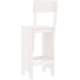  Barski stolci 2 kom bijeli 40x48,5x115,5 cm od masivne borovine | Eponuda.com