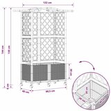  Povišeni krevet s mrežom i krovom Smeđa 122 x 40 x 144 cm PP - Smeđa 122 x 40 x 151 cm s krovom u obliku lukova (3 bočna mreža) | shoptok.hr