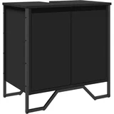 Maison Chic Omarica za umivalnik - Umivalniška omarica črna 60x35x60 cm inženirski les, (21758853)