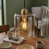 Luster na lanku LIAH 1xE27/15W/230V zlatna/dimljeno-smeđa | Eponuda.com