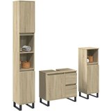 vidaXL 3-dijelni set kupaonskog namještaja boja hrasta sonome drveni | shoptok.hr