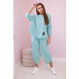 Kesi Cotton sweatshirt trouser set mint | shoptok.hr