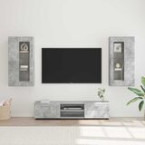 Set TV komoda FLORIN 3 pcs Betonski sivi Konstruirano drvo | shoptok.hr