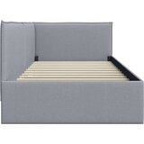 vidaXL Kotna postelja z vzglavjem Svetlo siva 90 x 200 cm blago | Shoptok.si