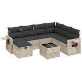  8-dijelni set vrtnih sofa od poliratana s jastucima svjetlosivi | shoptok.hr