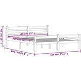  Posteljni okvir medeno rjav iz trdne borovine 160x200 cm, (20646009) | Shoptok.si