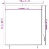  Vanjska roleta 140 x 250 cm plavo-bijela | shoptok.hr