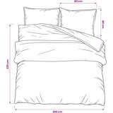  Set posteljine za poplun sivi 200x220 cm pamučni | shoptok.hr
