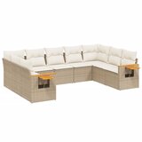  9-dijelni set vrtnih sofa s jastucima bež od poliratana | shoptok.hr
