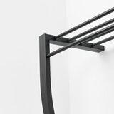 Spinder Design Črn kovinski stenski obešalnik s polico Carve – | Shoptok.si