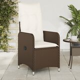 Maison Chic Nastavljiv Vrtni Stoli - Stol za vrt z blazino rjav poli ratan JS51, (21878429) | Shoptok.si