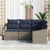  Sjedeća garnitura za vrt 4 pcs Siva i tamnoplava poliratan | shoptok.hr