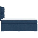 vidaXL Krevet s oprugama i madracem plavi 90 x 200 cm od tkanine | shoptok.hr