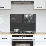 vidaXL Kuhinjska plošča Temno siva Kaljeno steklo 70 x 50 x 0.6 cm | Shoptok.si