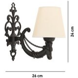Opviq zidna lampa gloria cream black
