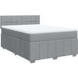 Maison Chic Box spring postelja - Vzmetna postelja z vzmetnico svetlo siva 140x200 cm blago SL17956, (21894620) | Shoptok.si