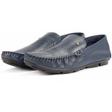 Ducavelli Attic Genuine Leather Men's Casual Shoes, Rok Loafers Shoes Navy. Cene