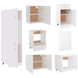  7-dijelni set kuhinjskih ormarića bijeli od iverice | shoptok.hr