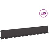  Ograda oko Travnjaka 10 pcs 102 x 15 x 4 cm Čelik Crna | shoptok.hr