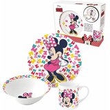 Disney Dečiji set za užinu Minnie, 3 dela, Roze-beli Cene