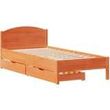 vidaXL Okvir kreveta bez madraca voštano smeđi 90 x 200 cm od borovine | shoptok.hr