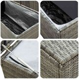  Vrtna kutija za pohranu od poliratana 100 x 50 x 50 cm siva | shoptok.hr