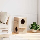 vidaXL Mačja kućica 43x43x60 cm puno drvo bor | shoptok.hr