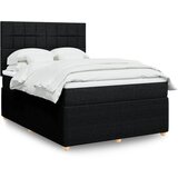 vidaXL Krevet s oprugama i madracem crni 140 x 190 cm od tkanine | shoptok.hr