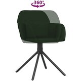  Vrtljiv jedilni stol 2 kosa temno zelen žamet, (20945103) | Shoptok.si