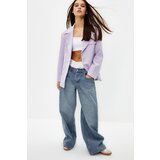 Trendyol Lilac Oversize Lined Woven Blazer Jacket Cene