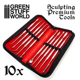 Green Stuff World Professional Sculpting Tools Set x10 with Case | Profesionalni set alata za modeliranje x10 sa futrplom | Eponuda.com