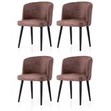 Hanah home Set trpezarijskih stolica Zen 4207 V4, 4 dijela, Smeđa Cijene