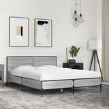  Okvir za krevet boja hrasta 140x190cm konstruirano drvo i metal | shoptok.hr