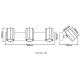 Globo 57918-3B - Spot svetiljka JAMES 3xGU10/25W/230V crna | Eponuda.com
