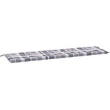  Jastuk za vrtnu klupu sivi karirani 180x50x4 cm tkanina Oxford | Eponuda.com