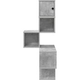 Police za kutne zidne Betonska siva 48 x 48 x 120 cm | shoptok.hr
