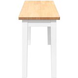 vidaXL klop 110 cm Bela masivna lesena guma | Shoptok.si