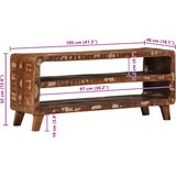 TV ormarić 105x46x32 cm od masivnog obnovljenog drva | shoptok.hr