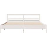 vidaXL Okvir kreveta bez madraca bijeli 180x200 cm od masivne borovine | shoptok.hr