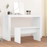 vidaXL toaletni stolac bijeli 70 x 35 x 45 cm od konstruiranog drva | shoptok.hr