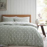 Catherine Lansfield Bela/zelena flanelna posteljnina za zakonsko posteljo 200x200 cm Polka Dot – | Shoptok.si