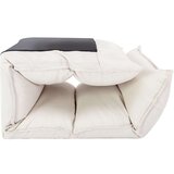 vidaXL Zložljiv stol / blazina krem blago | Shoptok.si