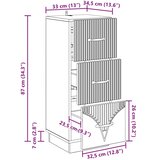  Ormar s ladicama Bijela 33 x 34 5 x 87 cm Konstruirano drvo - Bijela | shoptok.hr