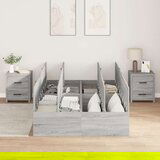  Krevet s prostorom za pohranu Sivi Sonoma 120x190 cm | shoptok.hr