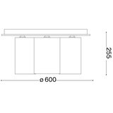 Ideal lux - plafonska svetiljka daisy, 6x E27, max. 52 w, 230 v, prečnik 60 cm, zlatna/bela | Eponuda.com