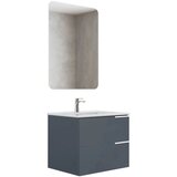 Inter Ceramic kopalniško pohištvo z umivalnikom in ogledalom 60 cm mat siva Cene