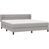  Box spring postelja z vzmetnico svetlo siva 180x200 cm blago, (20790183) | Shoptok.si