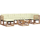  Set vanjskih sofa 8 kom. Prirodna i krem | shoptok.hr