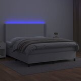 Krevet box spring s madracem LED bijeli 180x200 cm umjetna koža | shoptok.hr